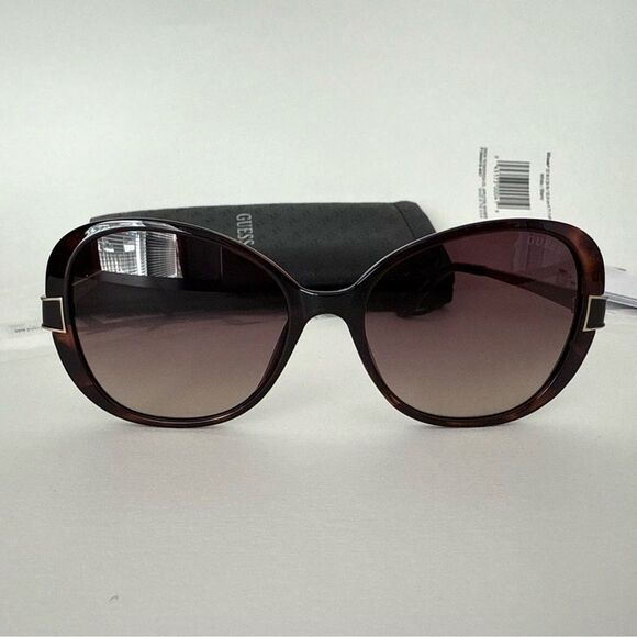 NEW GUESS GF6162 55 mm Dark Havana/Gradient Brown Oval Sunglasses main image 5
